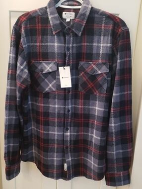 Sperry Men’s Red and Navy Plaid Button-Down Shirt